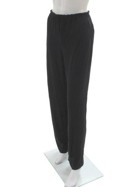 Donna Karan Women Black Modal Drawstring Pajama Pants Sleepwear Size M