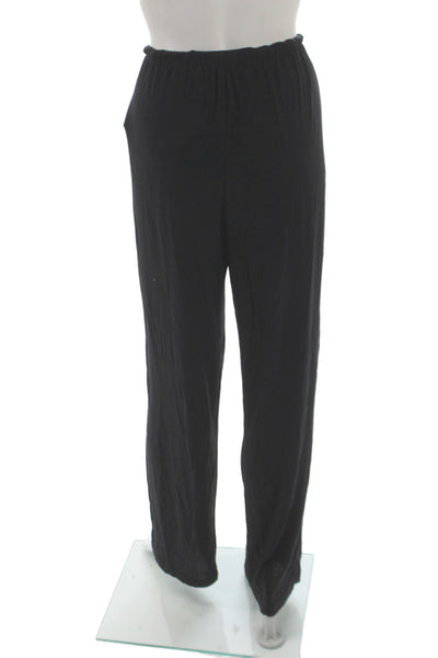 Donna Karan Women Black Modal Drawstring Pajama Pants Sleepwear Size M
