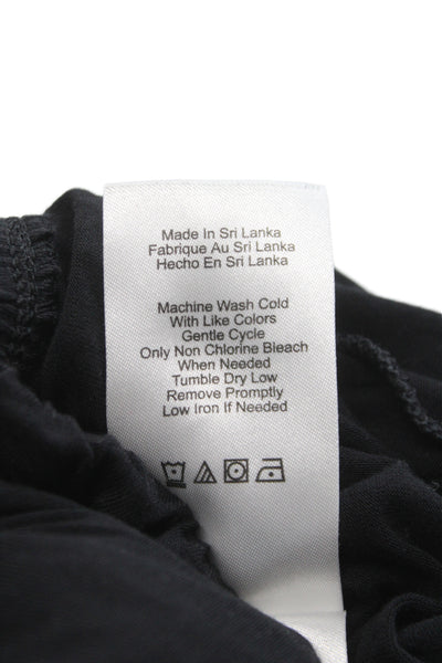 Donna Karan Women Black Modal Drawstring Pajama Pants Sleepwear Size M
