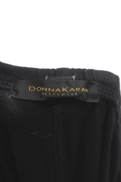 Donna Karan Women Black Modal Drawstring Pajama Pants Sleepwear Size M