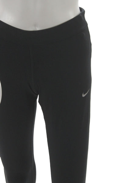 Nike Women Capri Leggings Black 92% Polyester Athleisure Size M