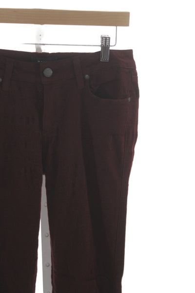 Paige Women Ankle Jeans Purple Cotton Blend Button Size 27