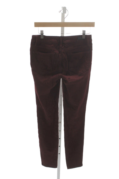 Paige Women Ankle Jeans Purple Cotton Blend Button Size 27