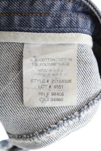 Theory Womens Mini Skirt Gray 97% Cotton Zip Size M