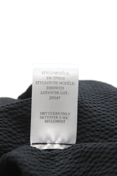 Helmut Lang Women Basic Black Silk Scoop Neck Tank Sleeveless Size M