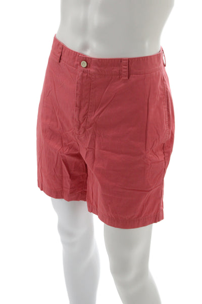 Vineyard Vines Mens Chino Shorts Red Cotton Twill Size 35