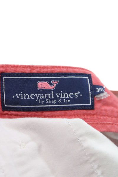 Vineyard Vines Mens Chino Shorts Red Cotton Twill Size 35