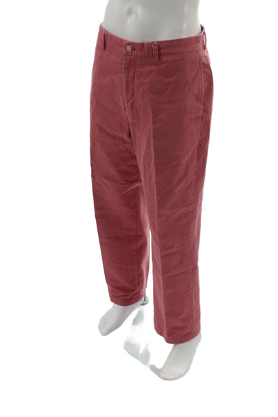 Vineyard Vines Mens Chino Pants Red Cotton Button Solid Size 33