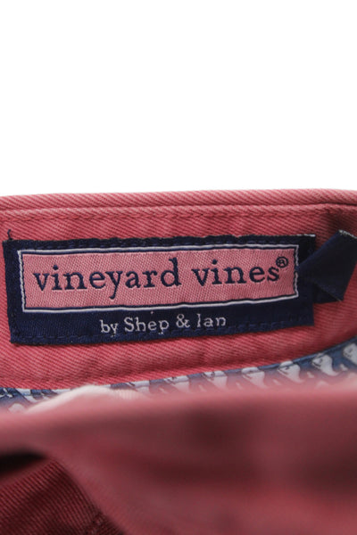 Vineyard Vines Mens Chino Pants Red Cotton Button Solid Size 33