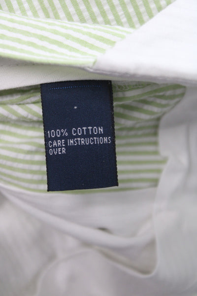 Polo Ralph Lauren Mens Striped Green Cotton Dress Pants Size 34