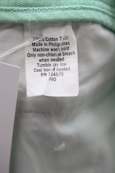 Vineyard Vines Mens Chino Pants Green 100% Cotton Twill Button Size 34
