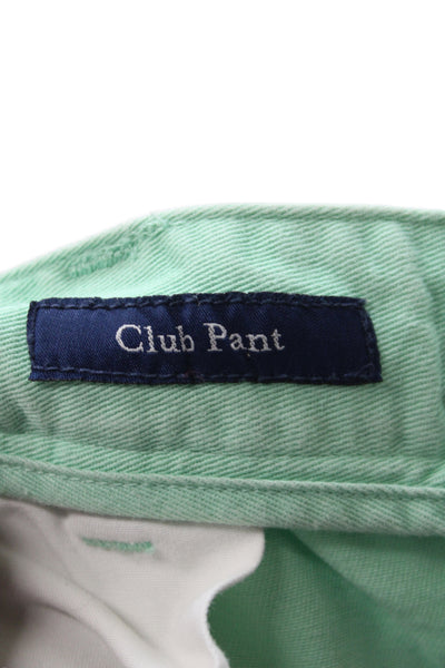 Vineyard Vines Mens Chino Pants Green 100% Cotton Twill Button Size 34