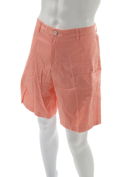 Vineyard Vines Mens Khaki Cotton Shorts Orange Size 35