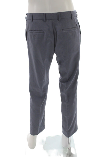Peter Millar Mens Chino Pants Gray Polyester Button Size 33