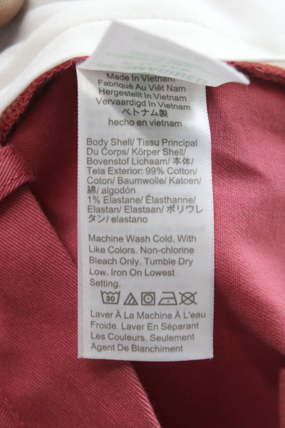 J Crew Mens Chino Pants Red Button 99% Cotton Inseam 30 Size 34