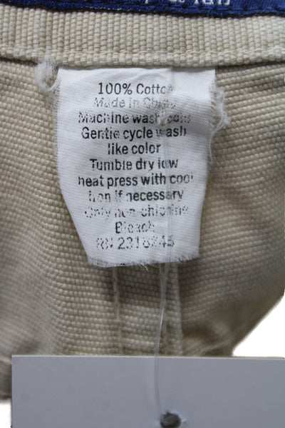 Vineyard Vines Mens Beige Khakis Button Fly Cotton 30 Inseam Size 35
