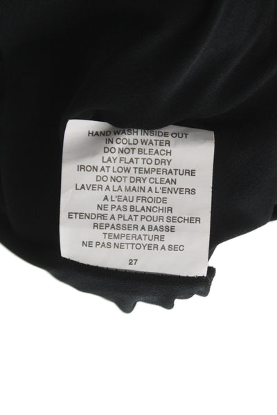 Sympli Womens Black Polyester Scoop Neck Long Sleeve Tunic Pullover Size 16