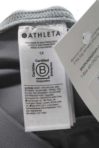 Athleta Women Jogger Gray Pull On Nylon Spandex Athleisure Plus Size 1X