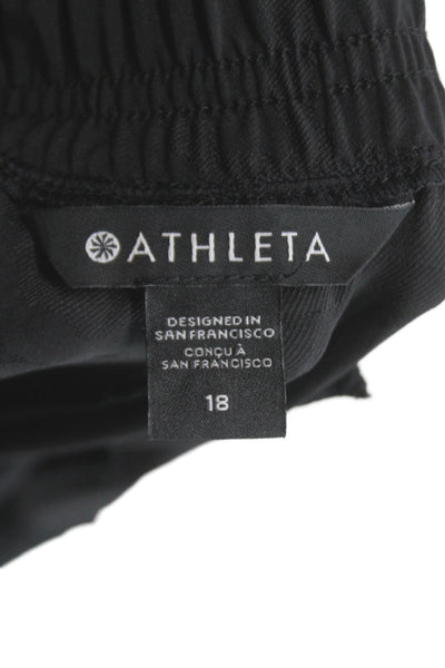 Athleta Womens Jogger Pants Black Camo Pull On Size 16