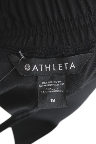 Athleta Womens Black Jogger Pants Pull On Athleisure Size 18
