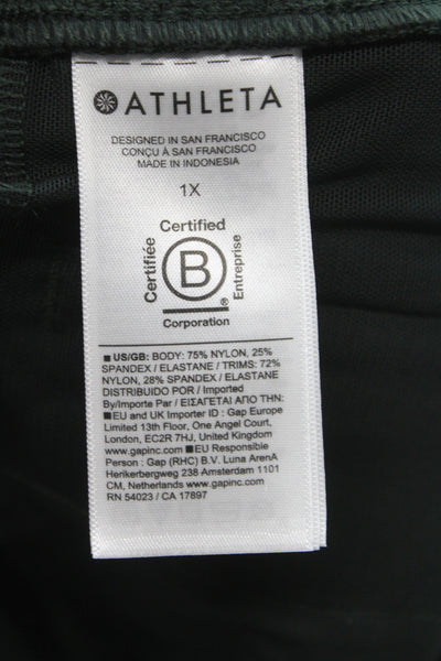 Athleta Women Green Jogger Pants Pull On Size 1X