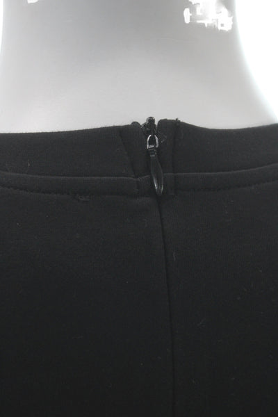 SNDYS. Womens Black Cotton Romper Crew Neck Short Sleeve Zip Above Knee Size XL