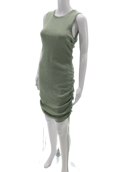 Lioness Womens Bodycon Dress Green Sleeveless Crew Neck Mini Size XL
