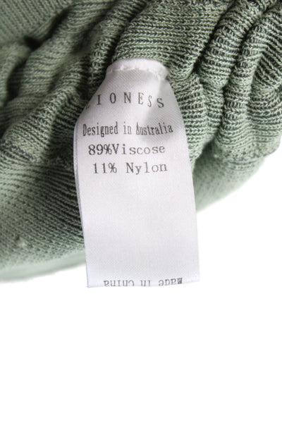Lioness Womens Bodycon Dress Green Sleeveless Crew Neck Mini Size XL