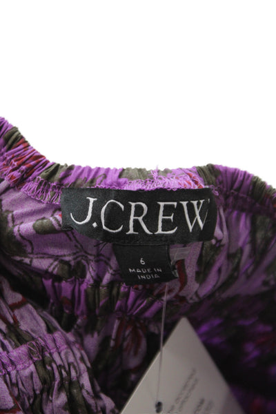 J Crew Womens Maxi Floral V Neck Sleeveless Cotton Midcalf Dress Size 6