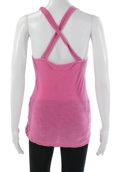 Standard James Perse Women Jersey Tank Pink Cotton Scoop Neck Sleeveless Size 2