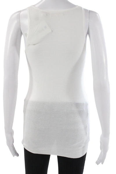 Inhabit Womens Basic Scoop Neck Sleeveless Tank White Size PP