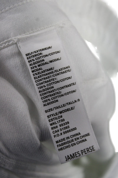 Standard James Perse Womens Jogger Pants White Cotton Size 0