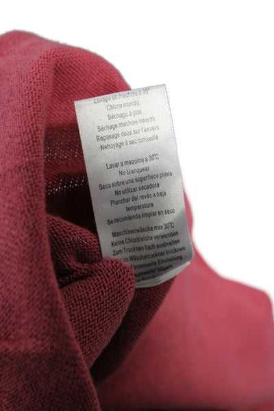 Zadig & Voltaire Women Bodycon Red Scoop Neck Cotton Dress Size S
