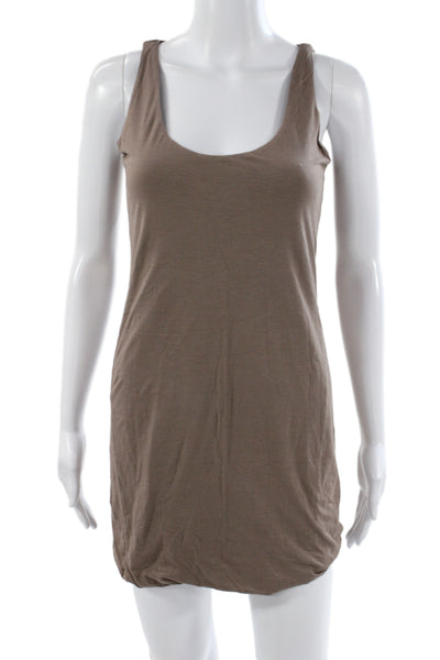 Velvet Womens Basic Brown Scoop Neck Sleeveless Tank Short Dress Size PP