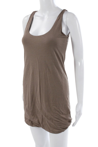 Velvet Womens Basic Brown Scoop Neck Sleeveless Tank Short Dress Size PP