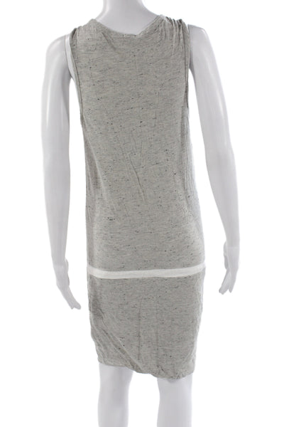 Monrow Womens Tank Dress Gray Cotton Scoop Neck Short Casual Size S