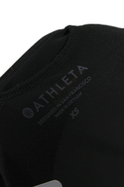 Athleta Womens Camisole V-Neck Black Nylon Sleeveless Athleisure Size XS