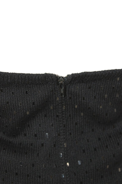 St. John Evening By Marie Gray Womens Sheath Dress Black Knit Halter Size 6