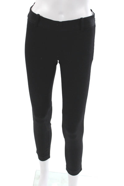 J Crew Women Ankle Pants Black 95% Cotton Zip Inseam 24 Size 00