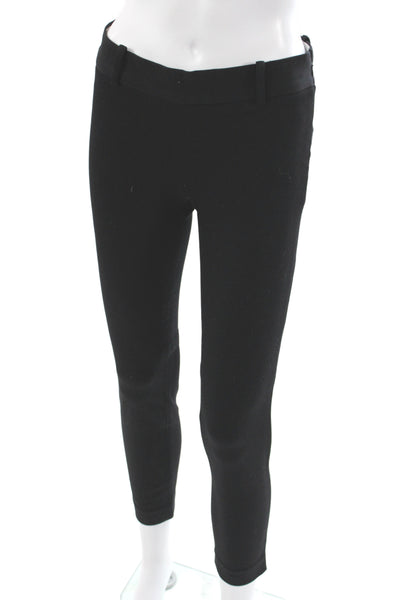 J Crew Women Ankle Pants Black 95% Cotton Zip Inseam 24 Size 00