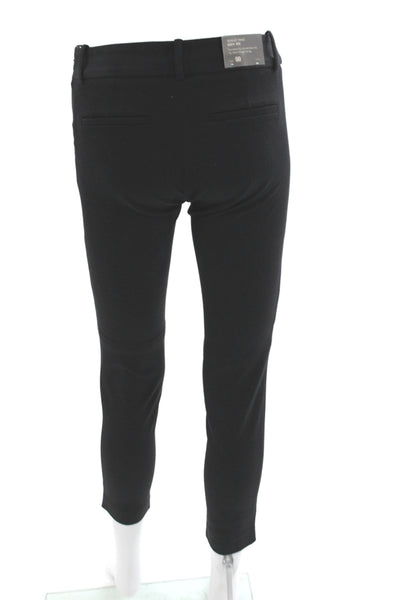 J Crew Women Ankle Pants Black 95% Cotton Zip Inseam 24 Size 00