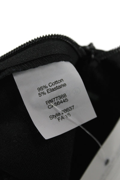 J Crew Women Ankle Pants Black 95% Cotton Zip Inseam 24 Size 00