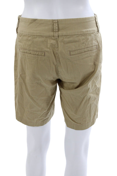 J Crew Womens Chino Shorts Beige Cotton Button Front Size 0