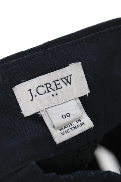 J Crew Womens Black Chino Shorts Button Size 00