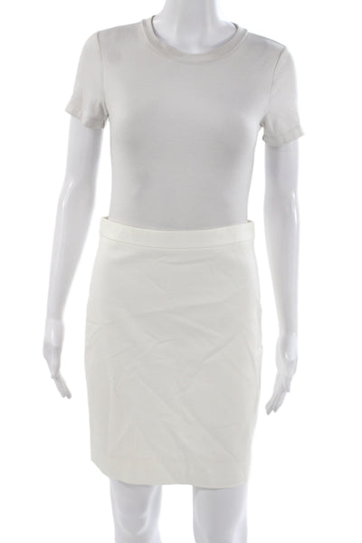 Banana Republic Women Straight Pencil Mini Skirt White Size 0P