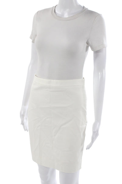 Banana Republic Women Straight Pencil Mini Skirt White Size 0P