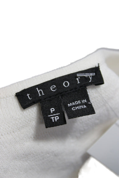 Theory Women Fit & Flare Ivory Sleeveless Dress Size PP