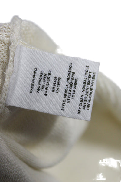 Theory Womens Ivory Scoop Neck Basic Tank Sleeveless Viscose Summer Size PP