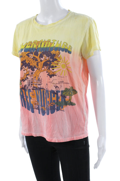 Mother Womens Jersey Tee Multicolor Cotton Crewneck Short Sleeve Size S