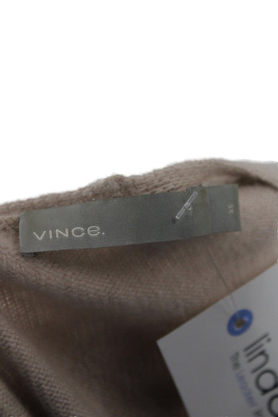 Vince Womens 100% Cashmere Beige V Neck Pullover Sweater Size XS